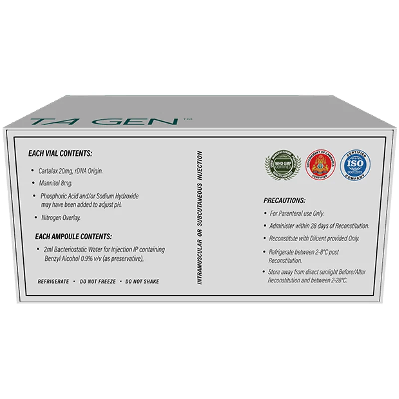 CARTA GEN by Denik Pharm - box back with vial contents
