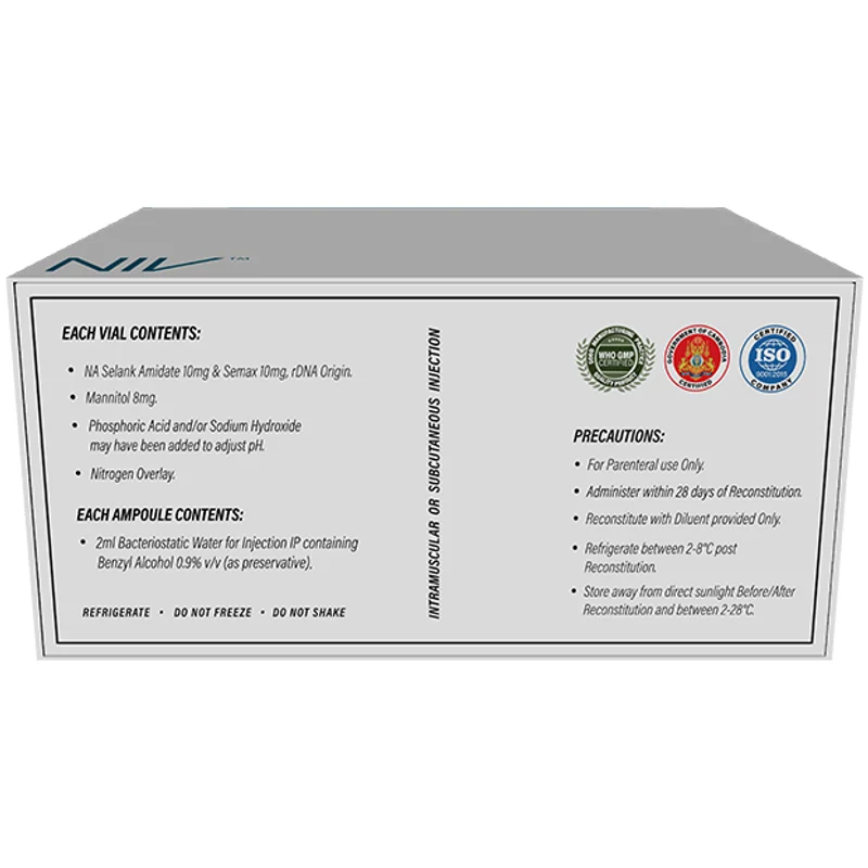 COG NIV by Denik Pharm - box back with vial contents