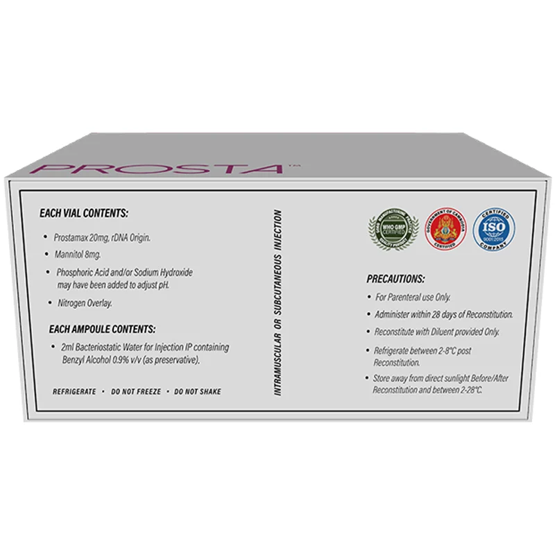 EN PROSTA by Denik Pharm - box back with vial contents